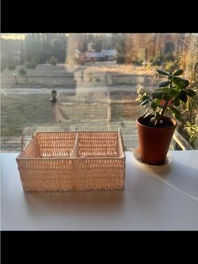 Woven Rope Desk Organizer - Natural Cream